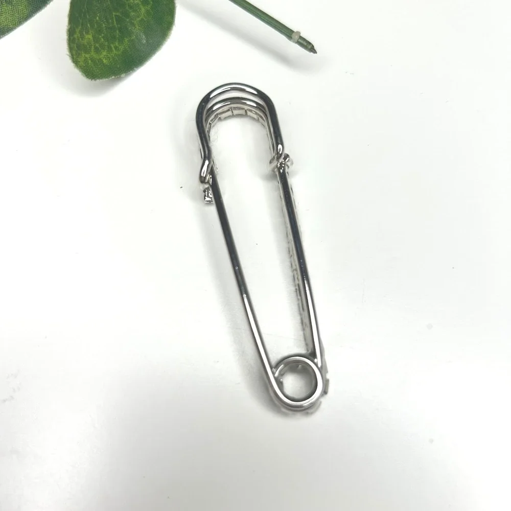 Sparkling‎ Rhinestone Safety Pin Brooch Statement Pin Accessory
